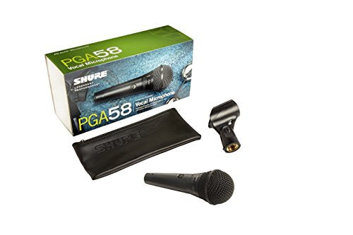 Shure PGA58-LC Handheld Dynamic Microphone Cardioid Polar Pattern 50Hz-15kHz Frequency Response  | Open Box - Hollywood DJ