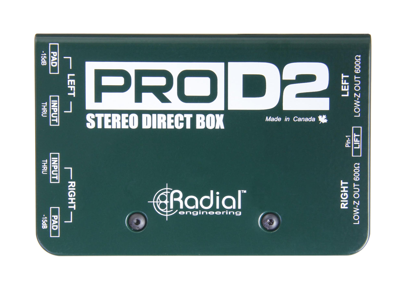 Radial ProD2, Passive DI with Two Channels, Made for High Output Keyboards by Radial Engineering
