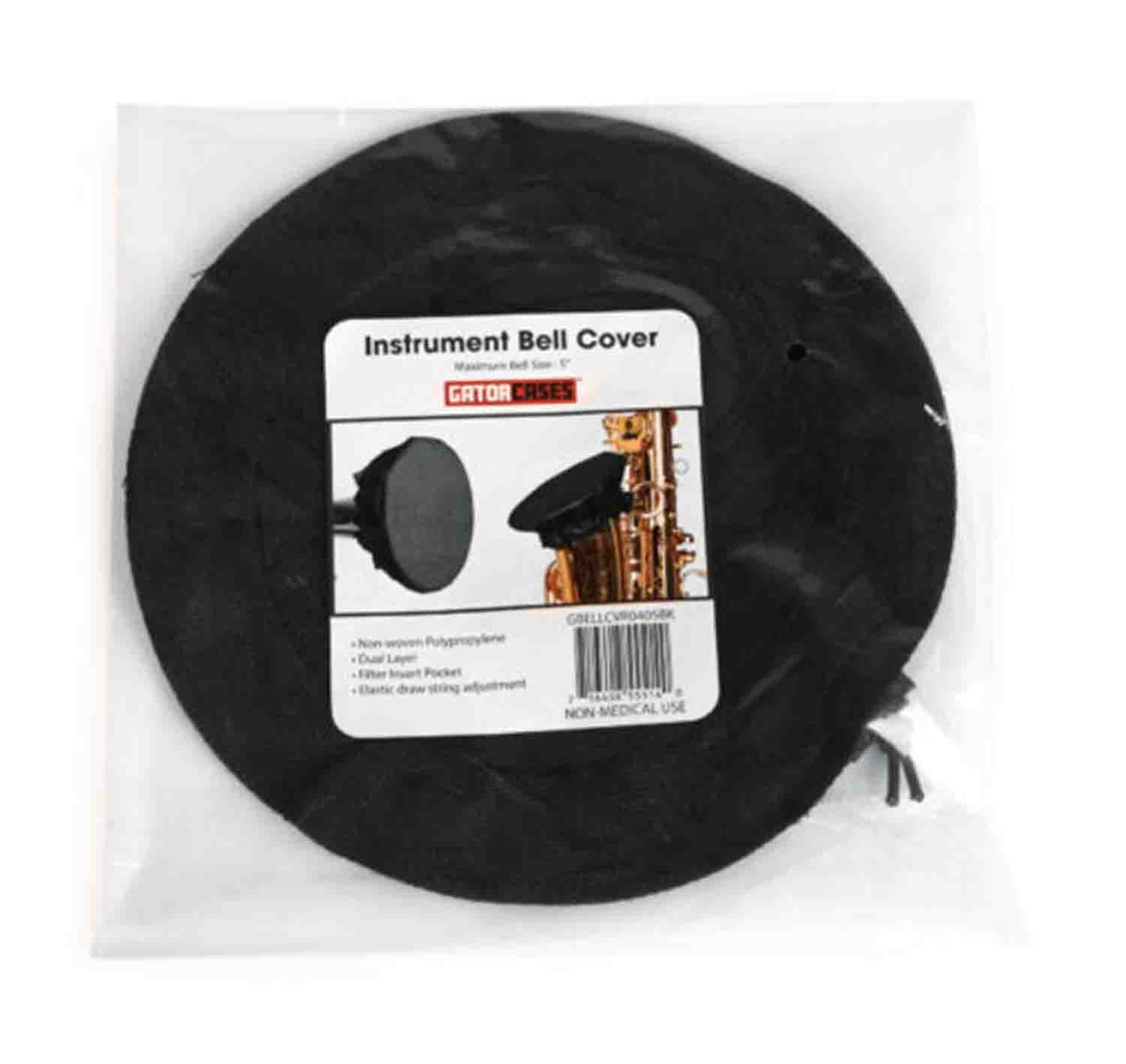 Gator Cases GBELLCVR0607BK, 6-7 Inches Bell Cover with MERV 13 Filter - Black - Hollywood DJ