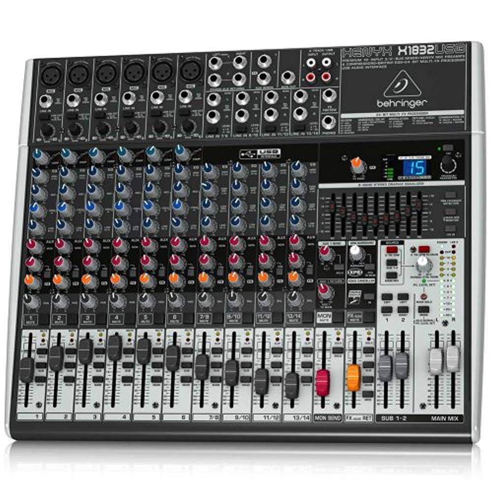 Behringer X1832USB, 16-Input 2/2-Bus Mixer - Hollywood DJ