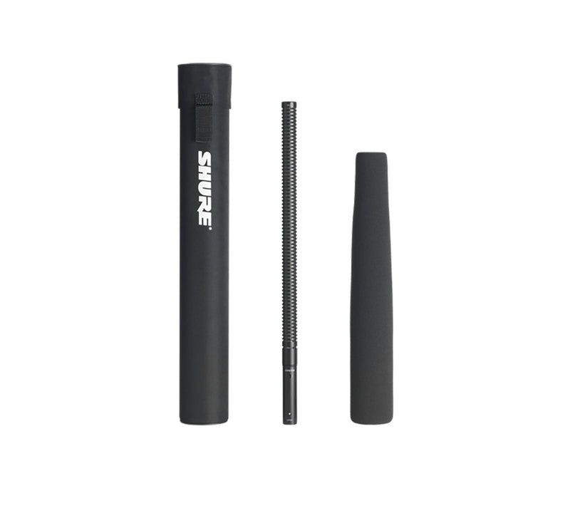 Shure VP89L Long Condenser Shotgun Microphone with Case and Foam Windscreen - Hollywood DJ