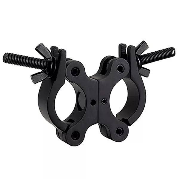 Odyssey LACSDP30B, Aluminum Swivel Dual Pro Narrow Lighitng Clamp In Black - Hollywood DJ