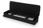 Gator Cases GK-88 Rigid EPS Foam Lightweight Case for 88 Note Keyboards with Wheels - Hollywood DJ