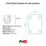 ProX XS-UTL6 Heavy Duty Utility Trunk Case with Caster Cups 4 4" Casters - 29.5" x 29.5" x 29" - Hollywood DJ