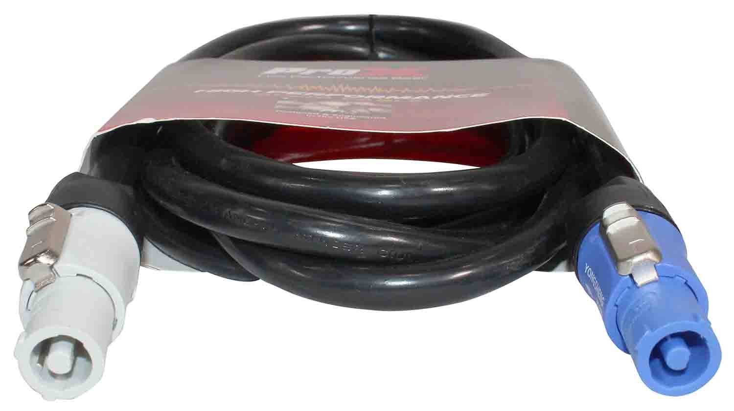 ProX XC-PWC12-10 High Performance 12AWG Blue to Gray Link Cable for PowerCon Compatible Devices - 10 Feet - Hollywood DJ