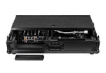 Odyssey FZGS1BM10WBL Black 10″ Format DJ Mixer and Turntable Coffin Flight Case with Glide Platform - Hollywood DJ