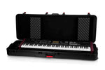 Gator Cases GTSA-KEY88D Keyboard Case for Extra Deep 88-note Keyboards with Wheels - Hollywood DJ