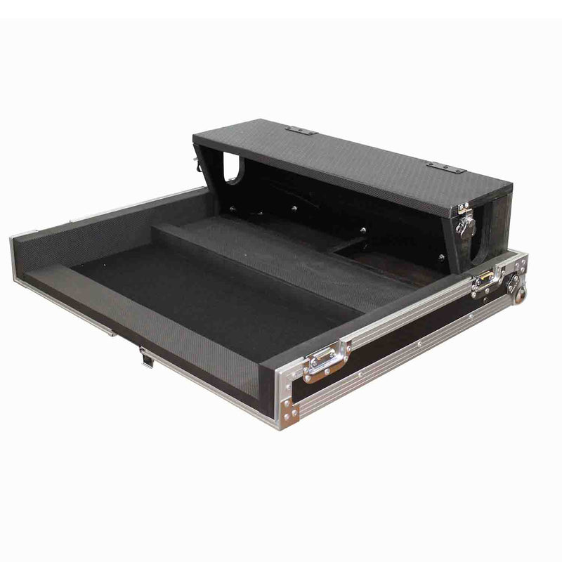 ProX XS-AHQU24DHW DJ Flight Road Case for Allen and Heath QU-24 Mixer With Doghouse and Wheels ProX Cases