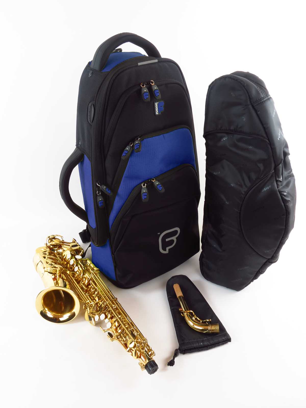 Fusion FB-PW-01-B Premium Series Alto Saxophone Gig Bag (Blue/Black) - Hollywood DJ