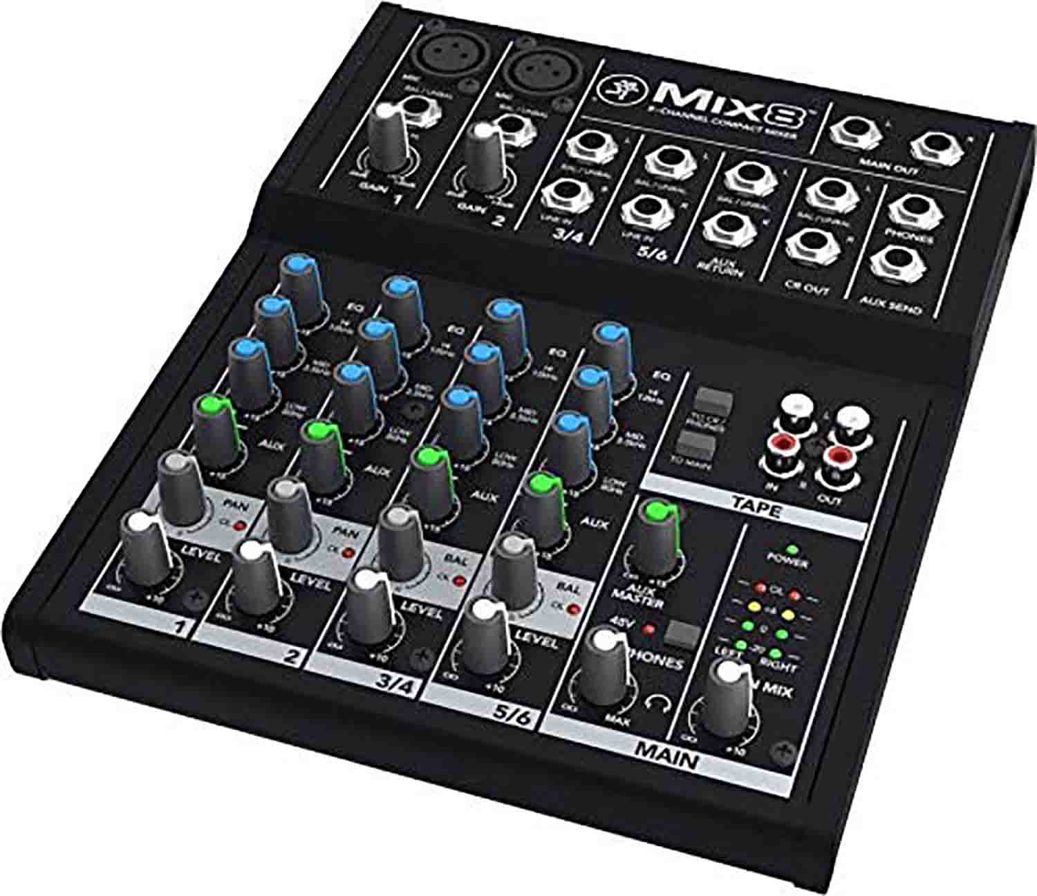 Mackie Mix8 8-Channel Mix Series Compact Mixer - Hollywood DJ
