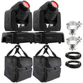Chauvet DJ Intimidator Spot 110 Lightweight LED Moving Head (2-pack) with Clamps & Cases Package - Hollywood DJ