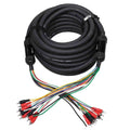 ProX XC-MEDOOZA100, 10 RCA Channel + 3 Power Cable for Marine and Car Audio - 100 Feet - Hollywood DJ