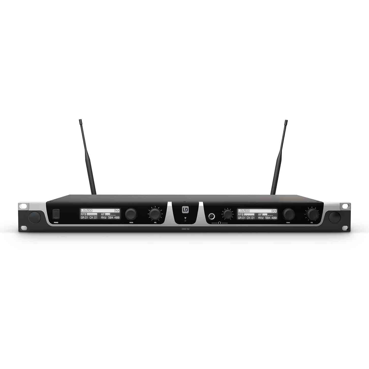 LD Systems U505 BPH 2 Dual Wireless Microphone System with 2 x Bodypack and 2 x Headset (584 - 608 MHz) - Hollywood DJ