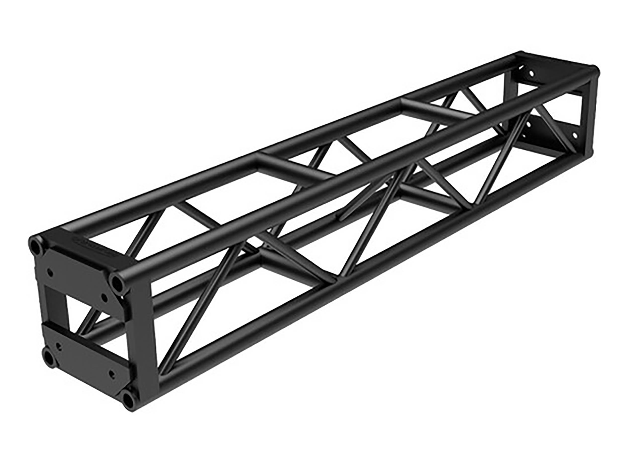 Global Truss DT-GP6-BLK, End Plated Square Truss Straight Segment 6ft - Black - Hollywood DJ