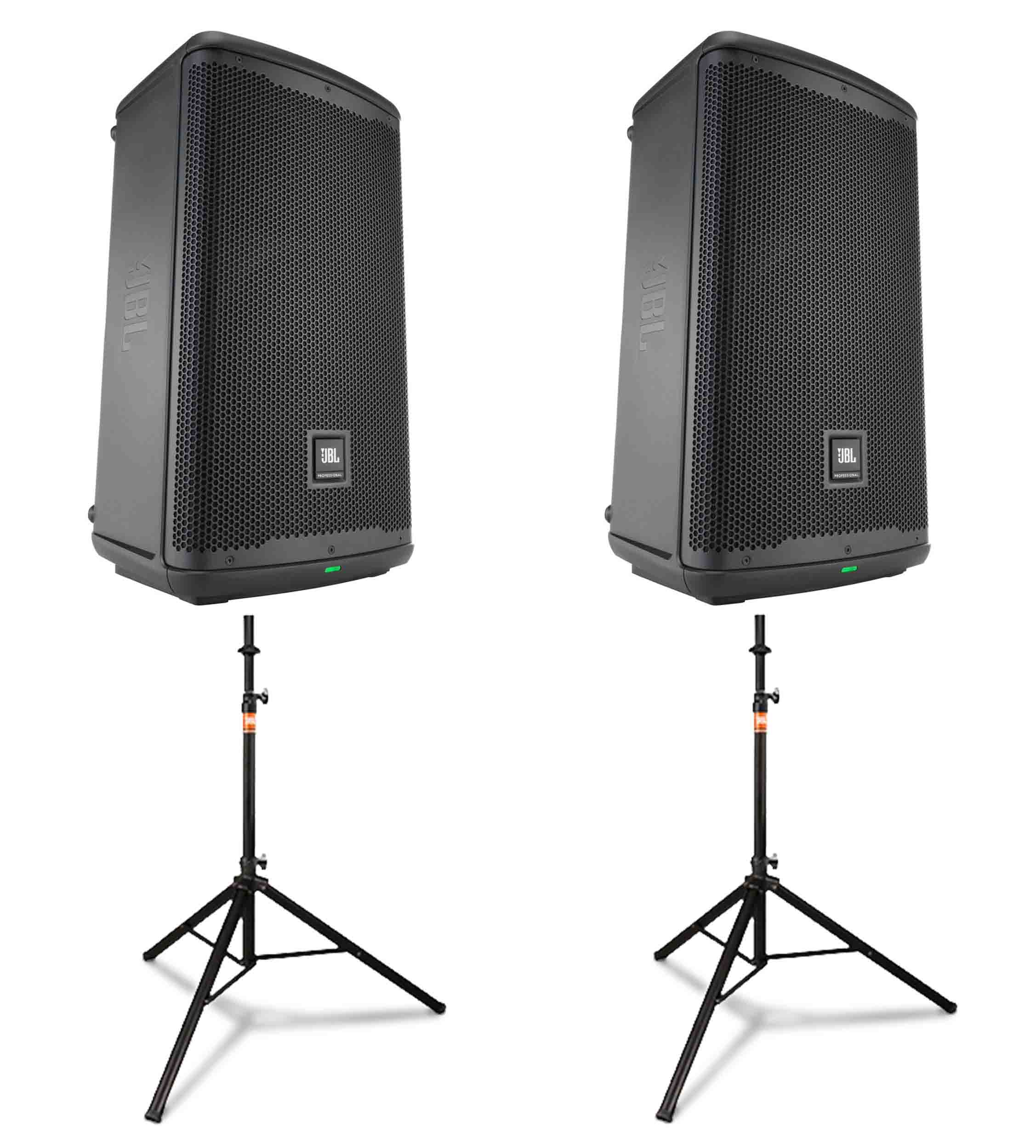 JBL EON710, 10-inch PA Speaker Package with Tripod Stand - Hollywood DJ