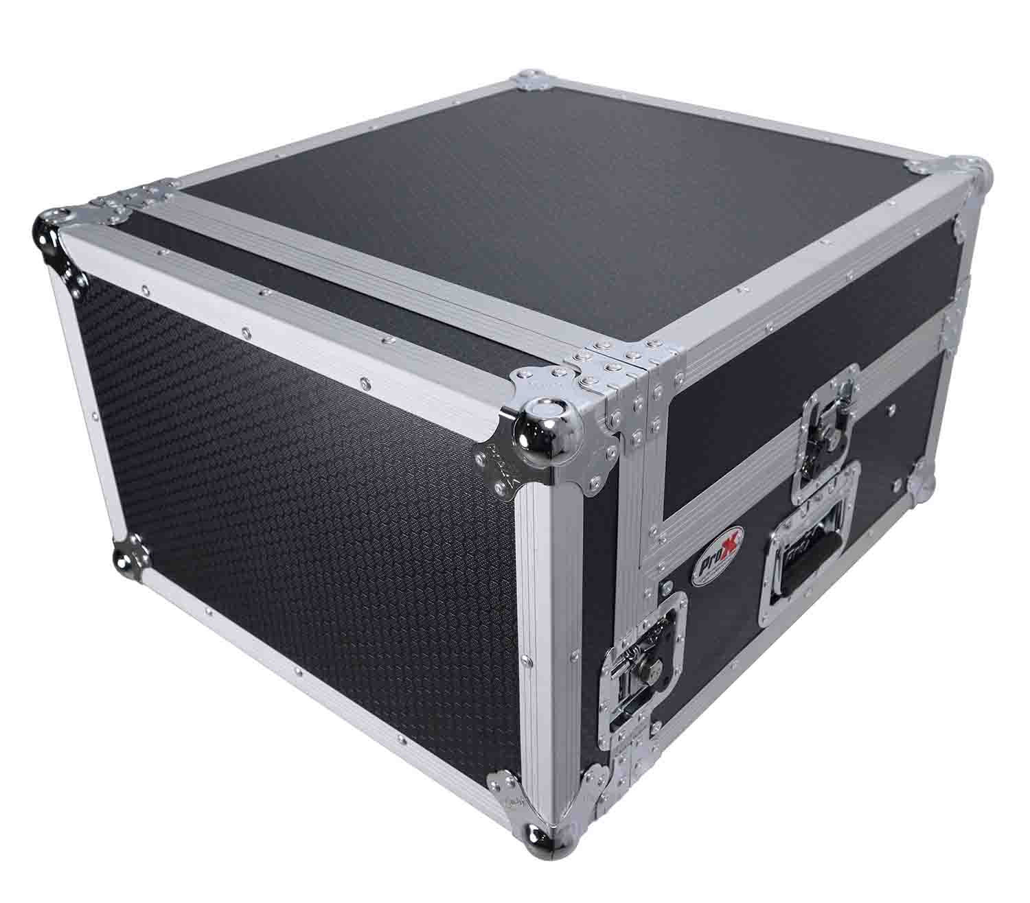 ProX T-4MR-LT--MK2, 4U Rack x 10U Top Mixer DJ Combo Flight Case with Laptop Shelf - Hollywood DJ