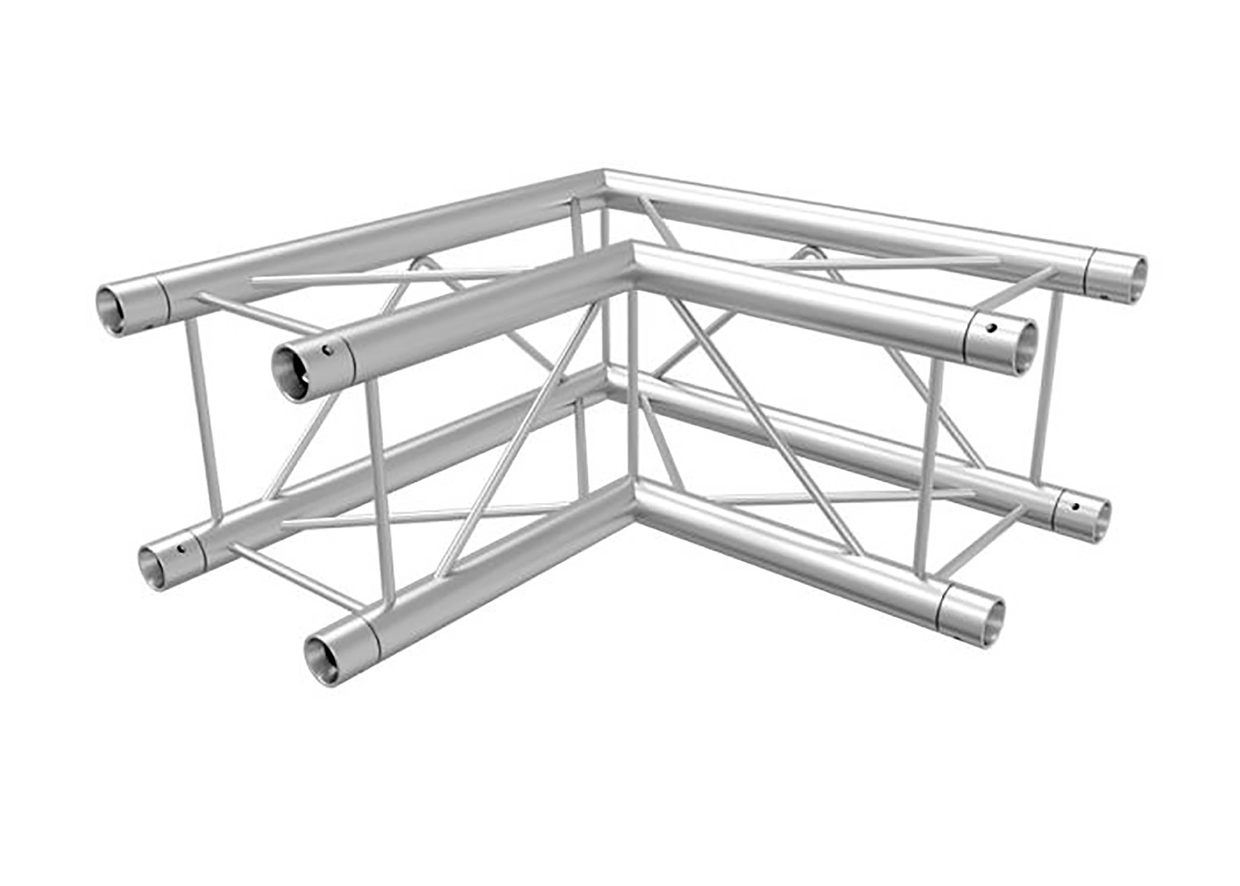 Global Truss SQ-F24-C21, Two Way 90 Degree Corner for F24 Square Truss System - 1.64 ft - Hollywood DJ