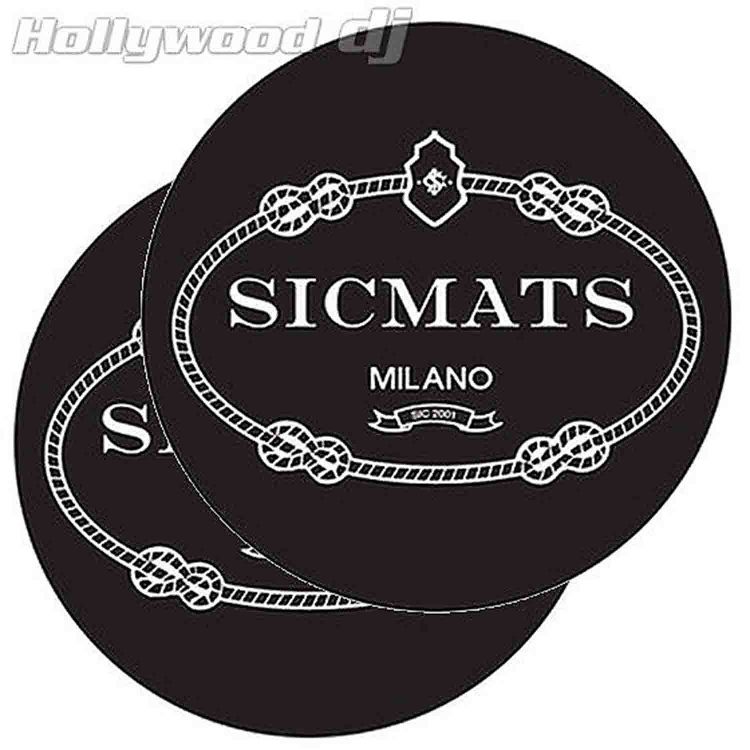 Sicmats DJ Turntable Slipmats 'MILANO' Slip Mat Set Sic Mats Scratch Pads - Pair - Hollywood DJ