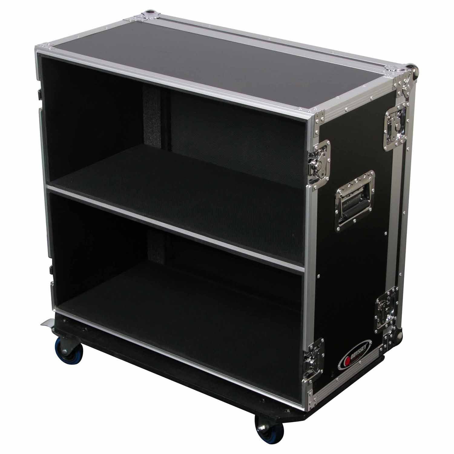 Odyssey FZGAMPHEAD2X2W Dual Guitar Amp Head Flight Case - Hollywood DJ