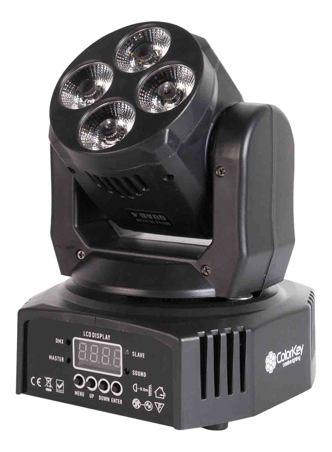 Colorkey CKU01-5033 Mover Miniwash QUAD 4 Compact Moving Head Wash Light - Hollywood DJ