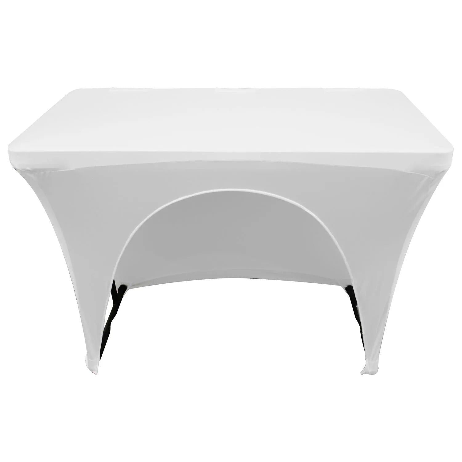 Odyssey SPATBL4WHT, White 4 Feet Banquet Table Scrim Cover - Hollywood DJ