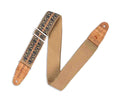 Levy's Leathers MH8P-007, 2 Inch Hemp Vegan Guitar Strap with Berry and Taupe Motif - Hollywood DJ