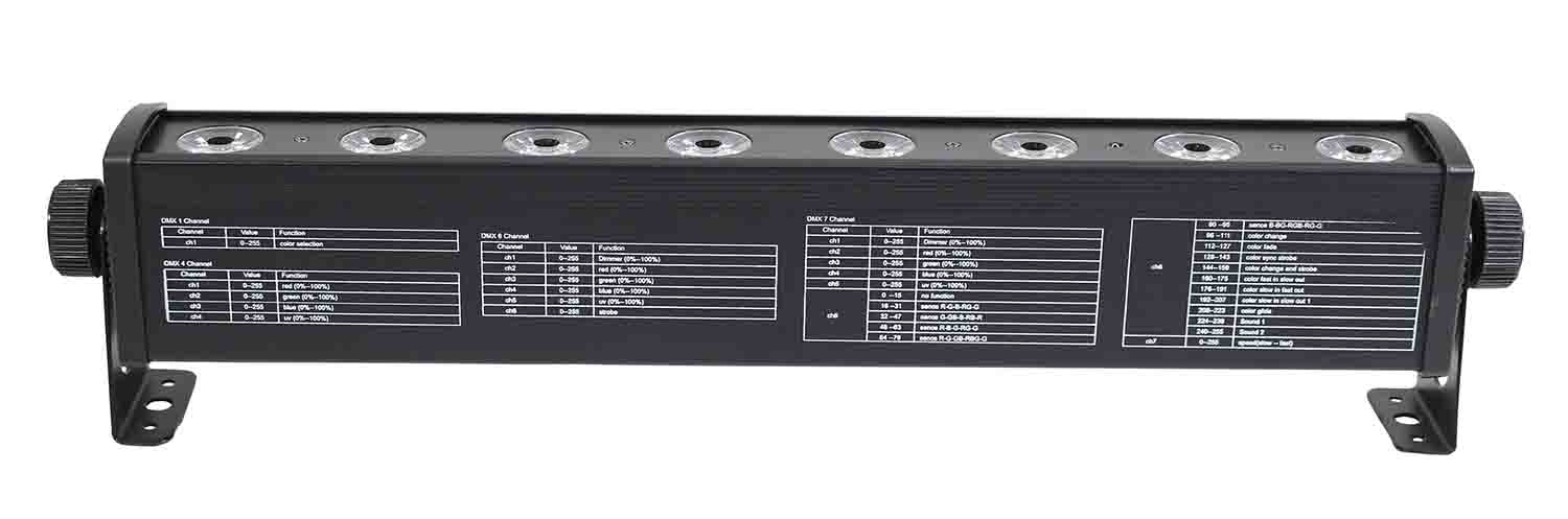 ProX X-BAR8RGBUV 8 32W High Power RGB-UV LED Wash Light - Hollywood DJ