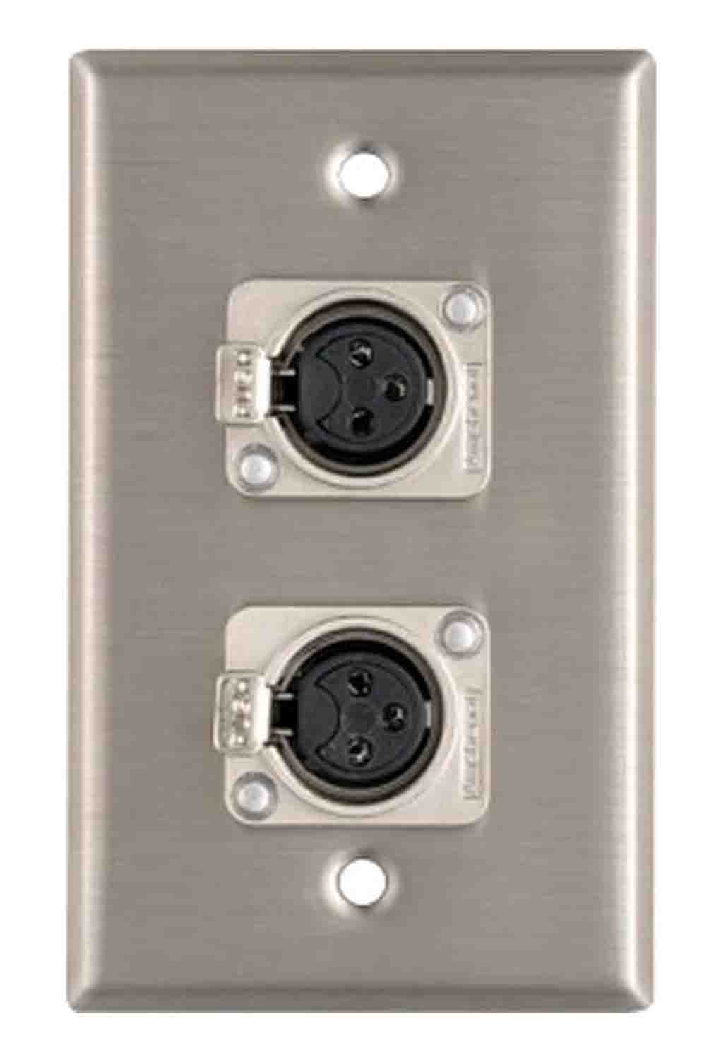 Pro Co WP1013 Single Gang 2 XLRF Latching Wall Plate - Hollywood DJ