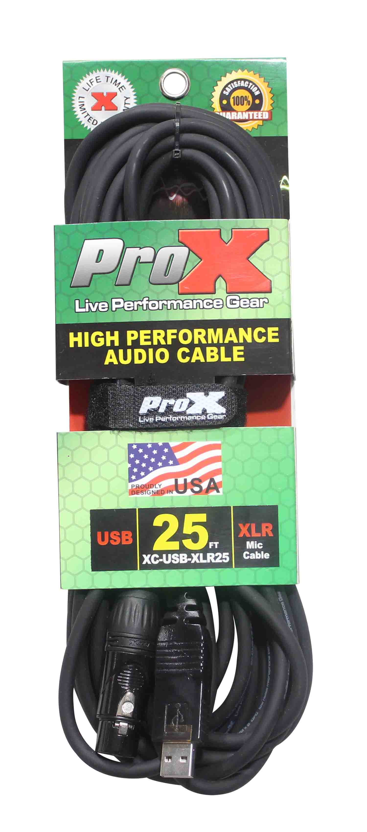Prox XC-USB-XLR25 XLR-F to USB High Performance Audio Cable - 25 Feet - Hollywood DJ