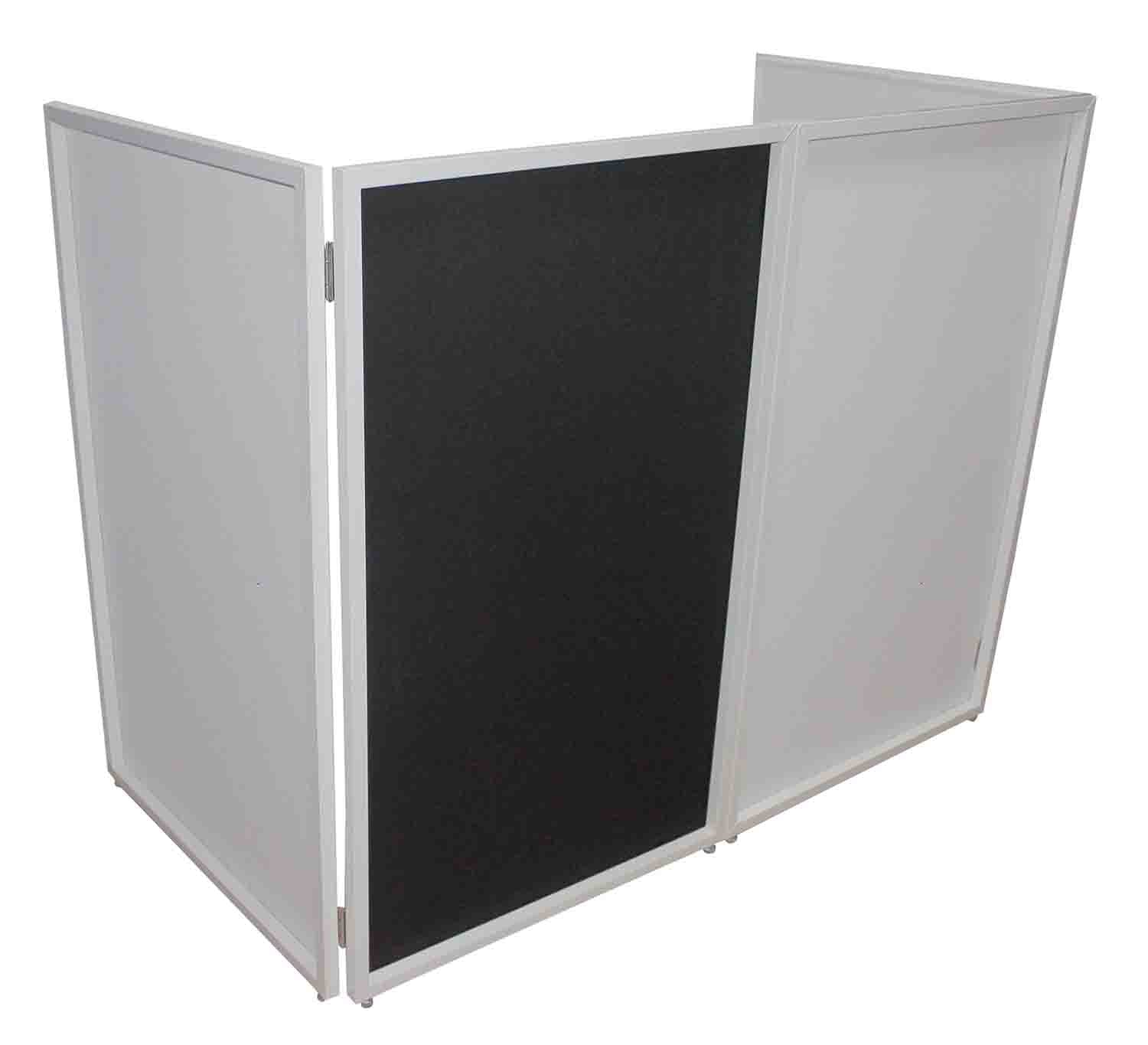 ProX XF-4X3048W MK2 Four Panel Collapse and Go DJ Facade With White Frame and Carry Bag - Black and White Scrims - Hollywood DJ