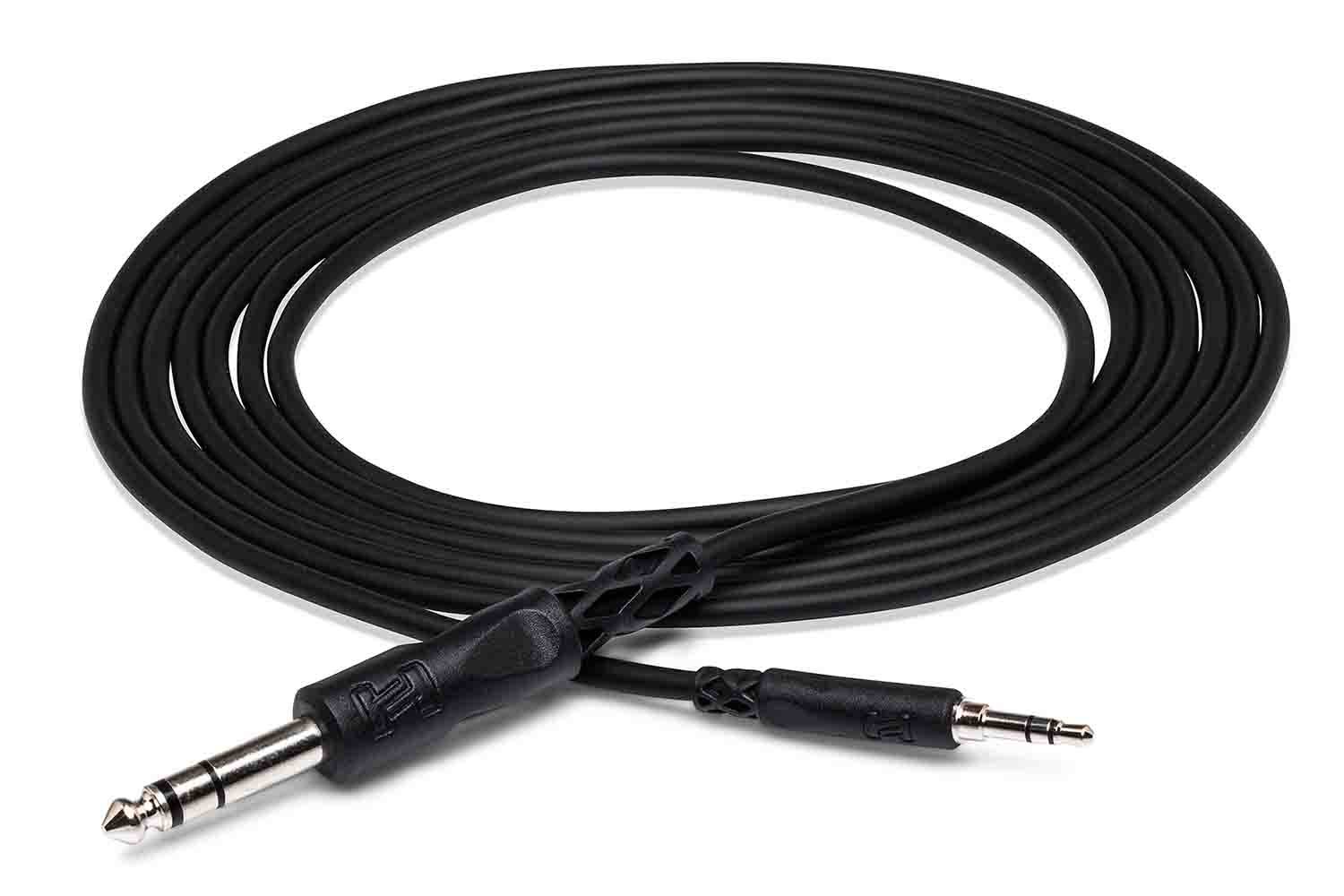 Hosa CMS-105 Stereo Interconnect 3.5 mm TRS to 1/4 in TRS – 5 Feet - Hollywood DJ