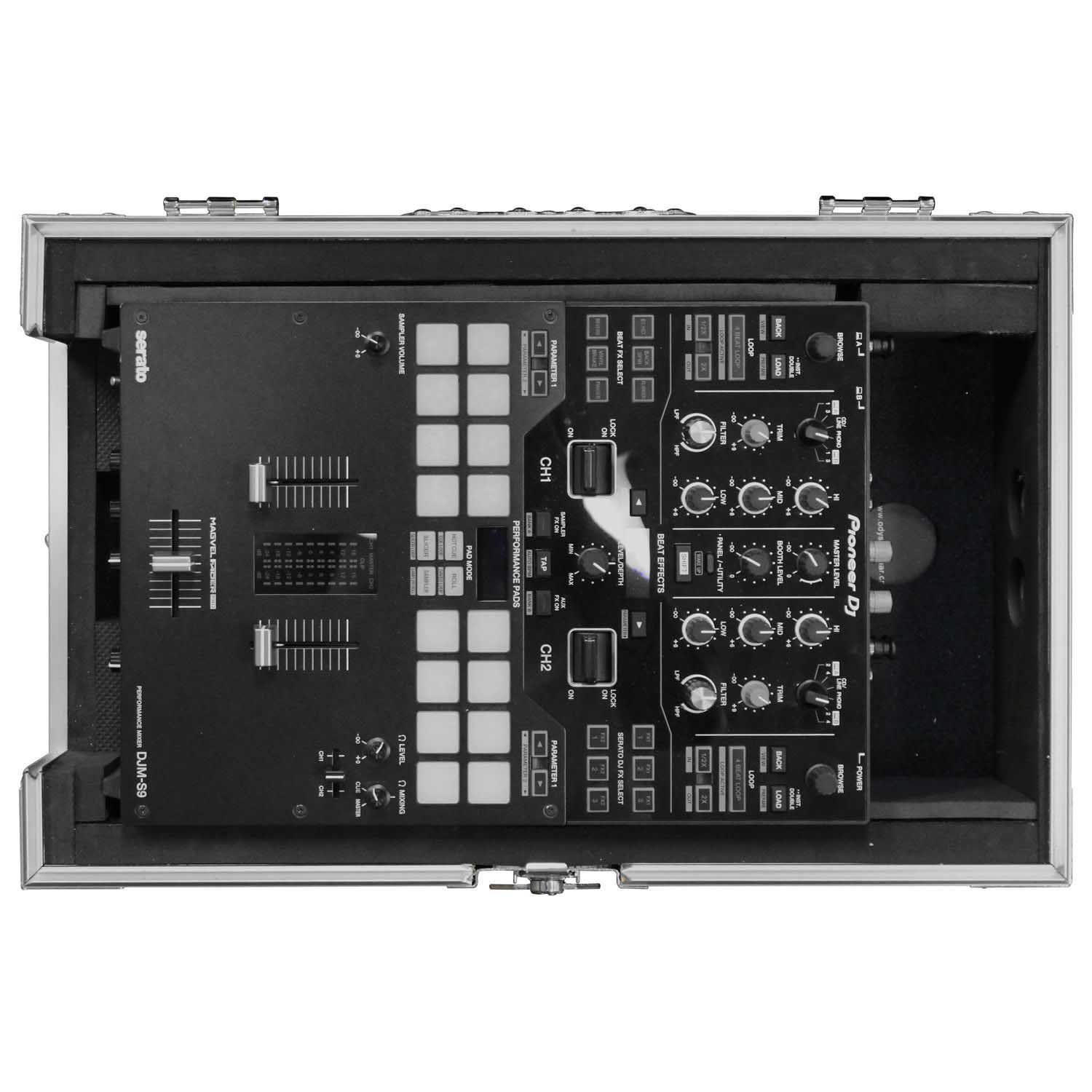 Odyssey FZ10MIXXD Universal 10″ Format DJ Mixer Flight Case with Extra Deep Rear Compartment - Hollywood DJ