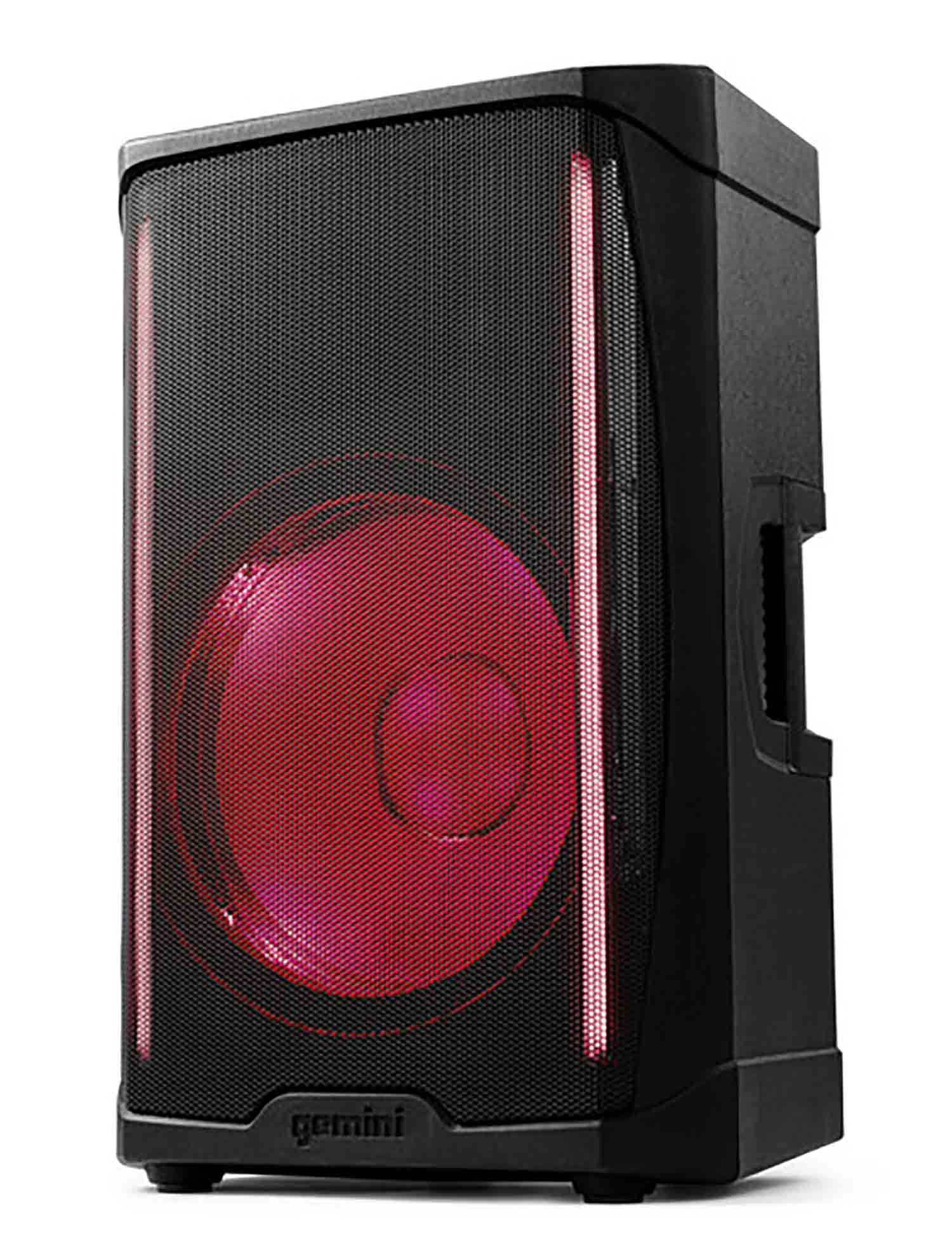 Gemini Sound GD-L115BT, 15-Inch Two Way Bluetooth PA Speaker with Lights - 1000W - Hollywood DJ