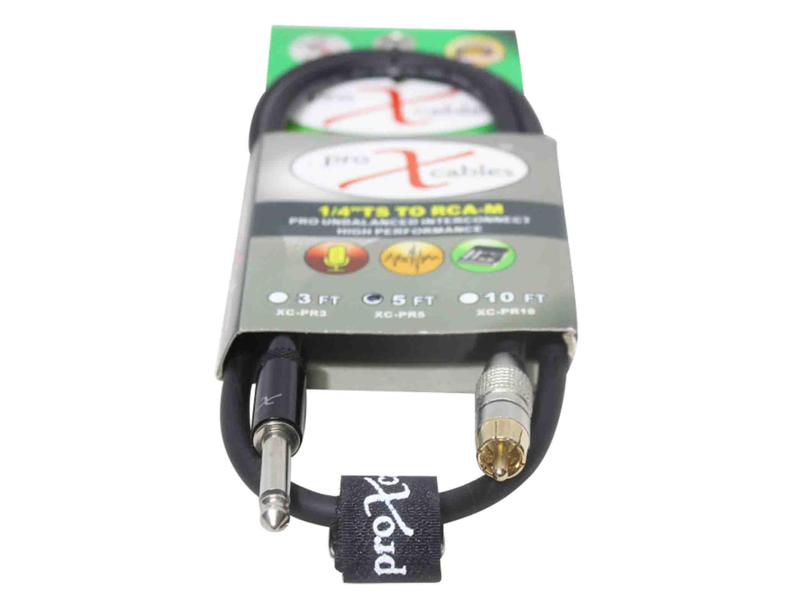 Prox XC-PR05 Unbalanced RCA Male to 1/4" Male High Performance Audio Cable - 5 Feet by ProX Cases