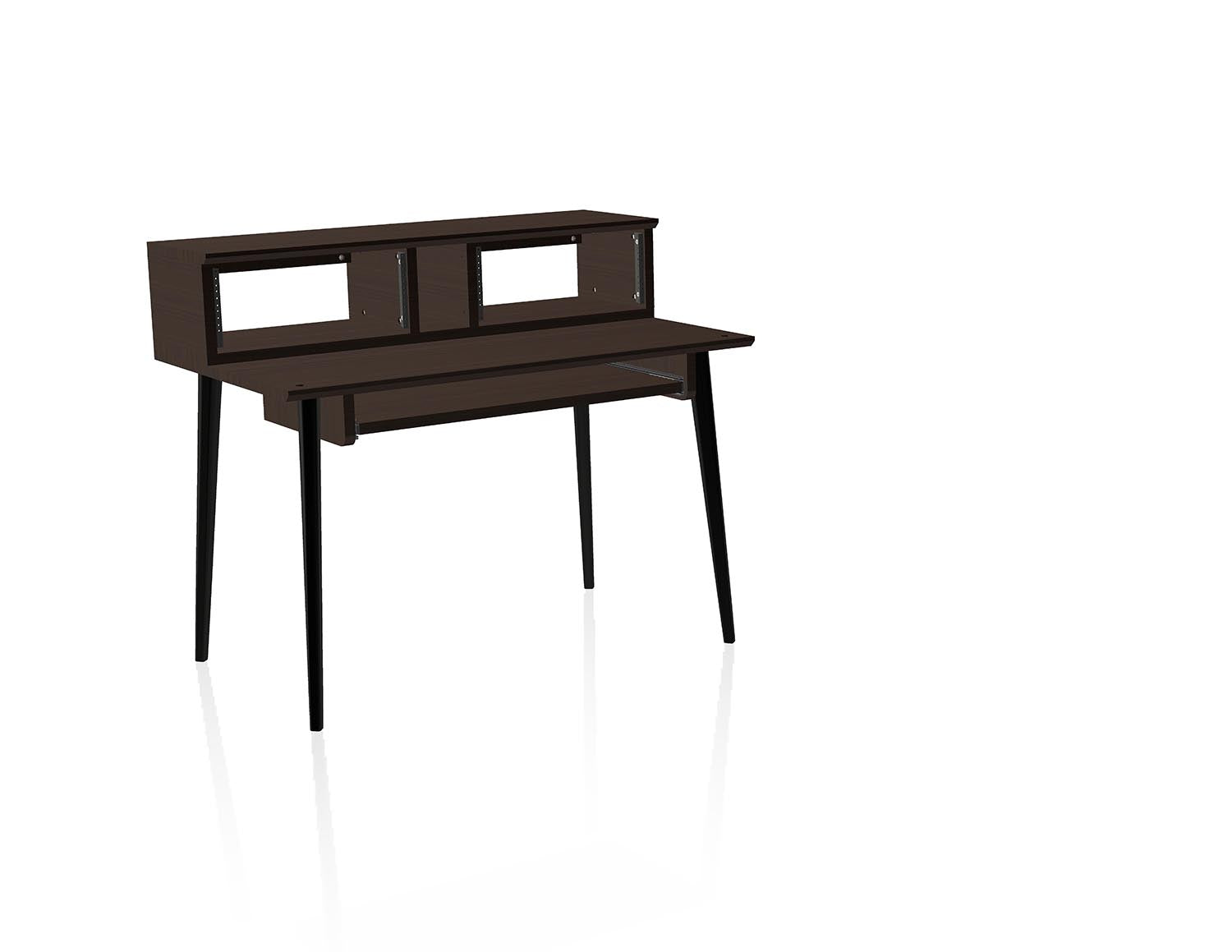 Gator Frameworks GFW-ELITEDESK-BRN Elite Furniture Series Main Desk - Dark Walnut Finish - Hollywood DJ