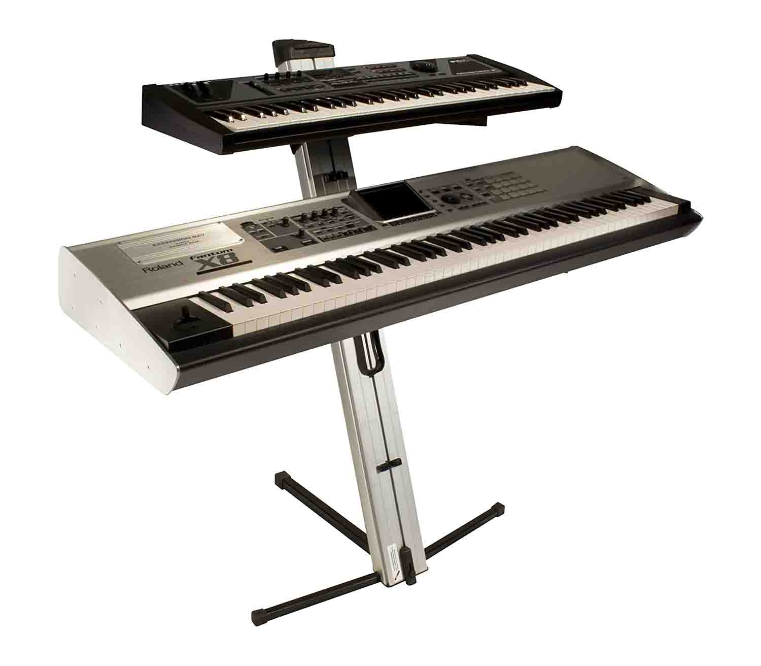 Ultimate Support APEX AX-48 PRO S, Column Keyboard Stand - Silver - Hollywood DJ