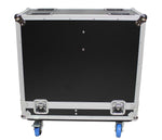 ProX X-RCF-NX15SMAX2W Stage Monitor Flight Case for 2 RCF NX 15-SMA W-4 Inch Casters - Hollywood DJ