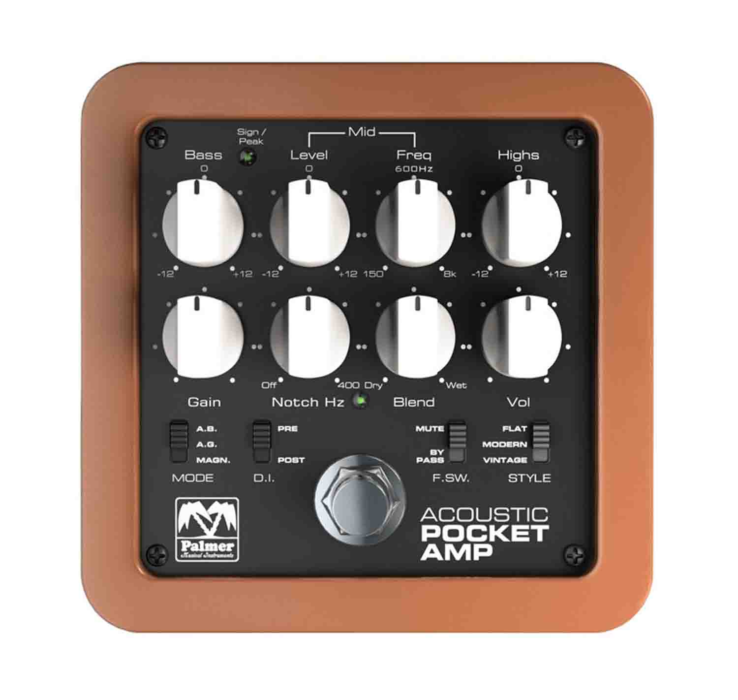Palmer Pocket AMP Acoustic Portable Preamp - Hollywood DJ