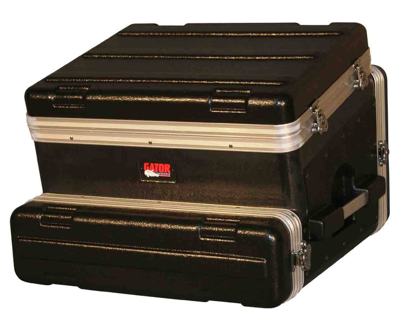 Gator Cases GRC-8X2, 8U Top and 2U Side ATA Molded PE Slant Top Console Rack - Hollywood DJ