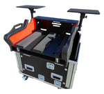 ProX XZF-YDM7EX1U LMA, Flip-Ready Hydraulic Console Easy Retracting Lifting 1U Rack Space Flight Case for Yamaha DM7-EX with wheels by ZCASE - Hollywood DJ