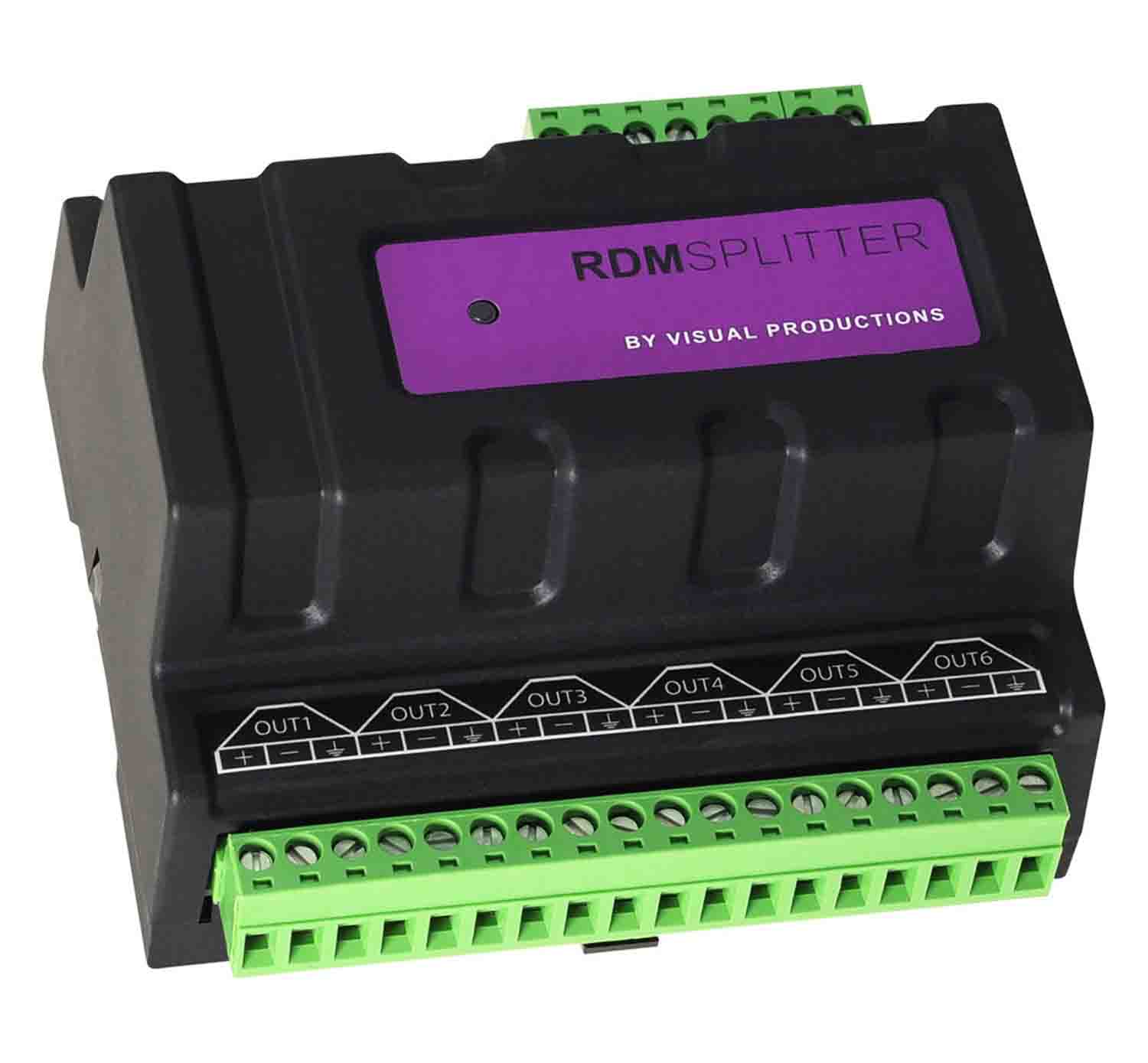 Visual Production RDM Splitter (T) Rail Mounted DMX+RDM Splitter/Booster - Hollywood DJ