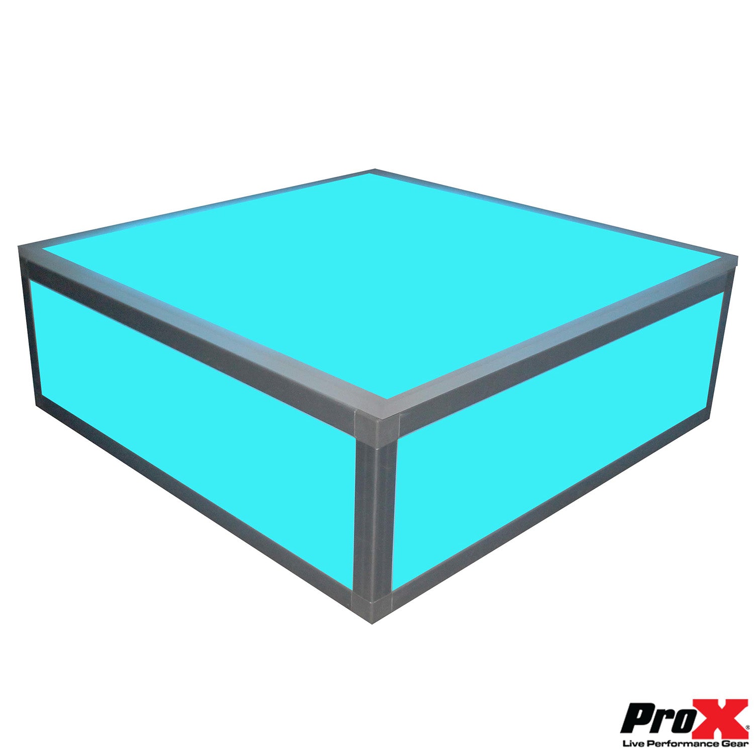 ProX XSA-2X2-8 LUMOStage 8-Inch High Acrylic Platform Riser Section With Clamps And 2 Side Acrylic Covers ProX Cases