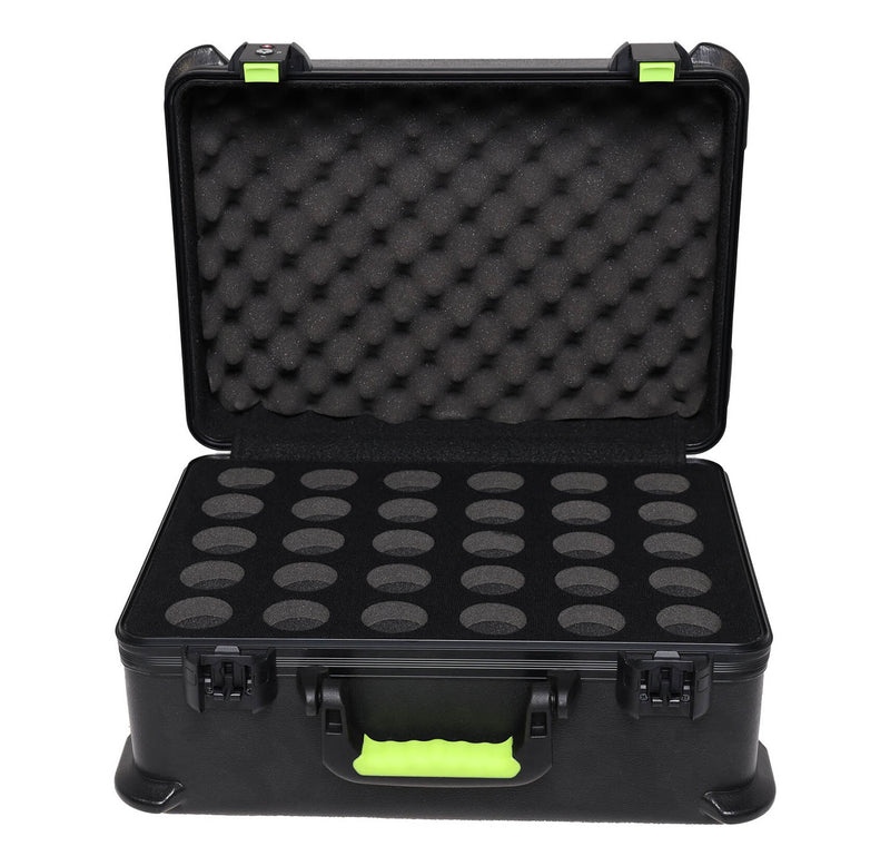 Shure MICCASE30 Molded Case with Drops for 30 Wired Microphones and TSA-Approved Latches - Hollywood DJ
