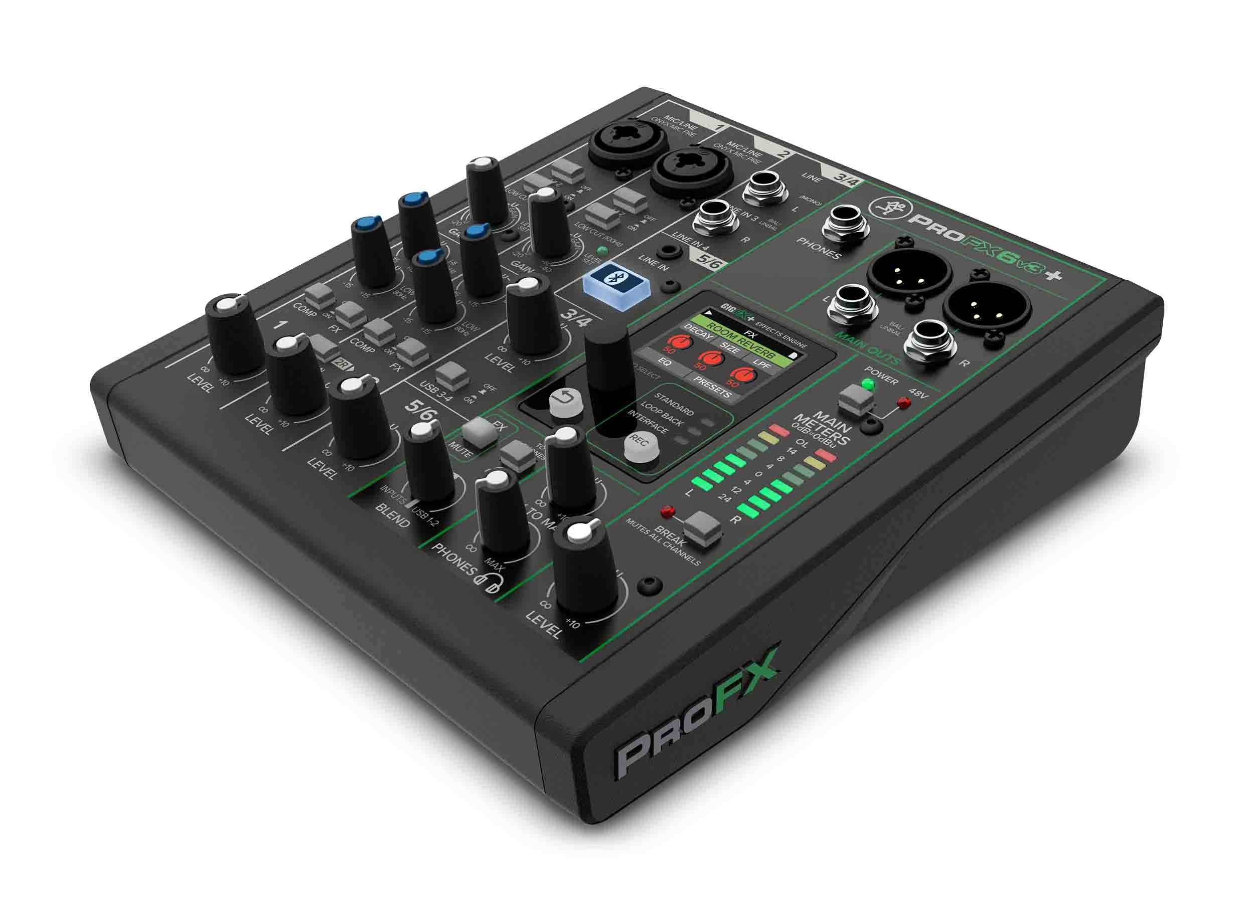 Mackie ProFX6v3+, 6-Channel Analog Mixer with Enhanced FX, USB Recording Modes and Bluetooth Mackie