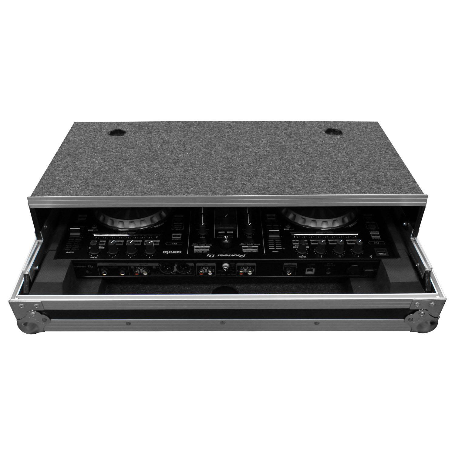 Odyssey FZGSPIDDJSR2 Pioneer DDJ-SR2 Flight Case with Glide Platform - Hollywood DJ