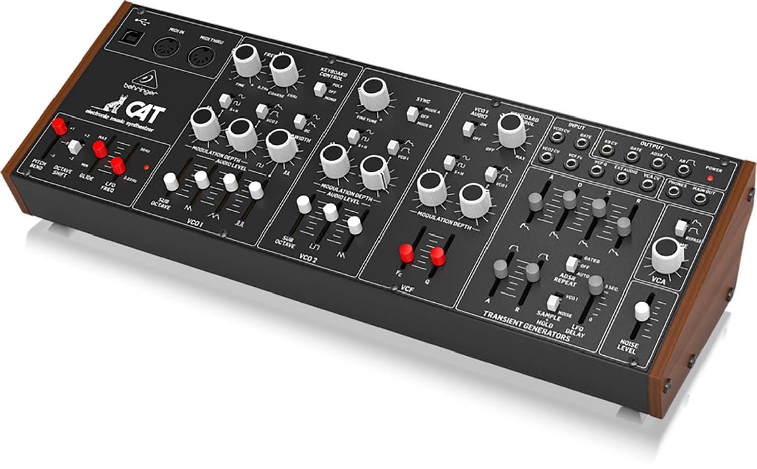 Behringer CAT Duophonic Analog Synthesizer with Dual VCOs, 4 Mixable Waveforms, 16-Voice Poly Chain and Eurorack Format - Hollywood DJ