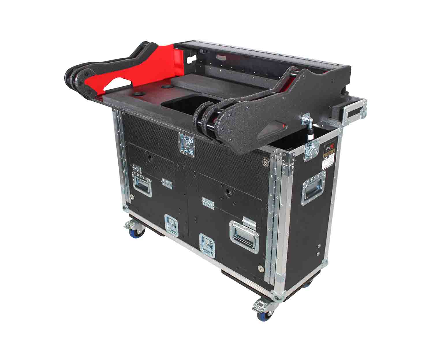 ProX XZF-BX32 2U Behringer X32 Flip-Ready Hydraulic Console Easy Retracting Flight Case with 2U Rack Space - Hollywood DJ