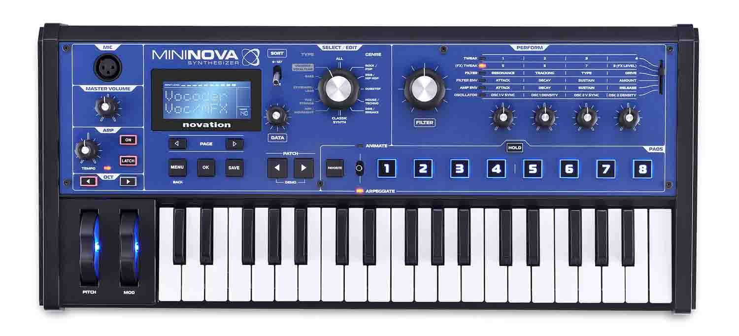 Novation MININOVA 37-key Synthesizer with Vocoder - Hollywood DJ