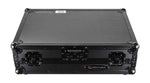 Odyssey FZGSPIDDJ8001BL Black Pioneer DDJ-800 Flight Case with Bottom 1U Rack Space and Glide Platform - Hollywood DJ
