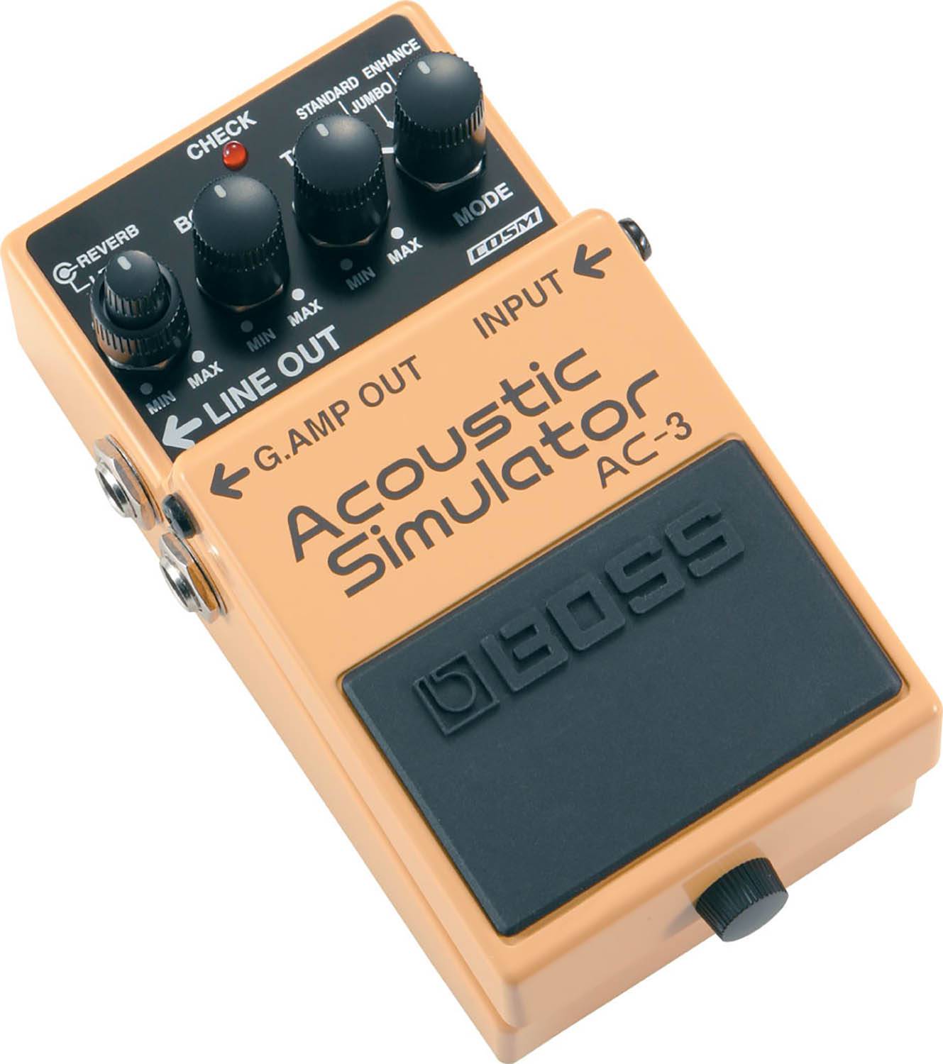 Boss AC-3, Advanced Electric To Acoustic Guitar Modeling Simulator Pedal - Hollywood DJ